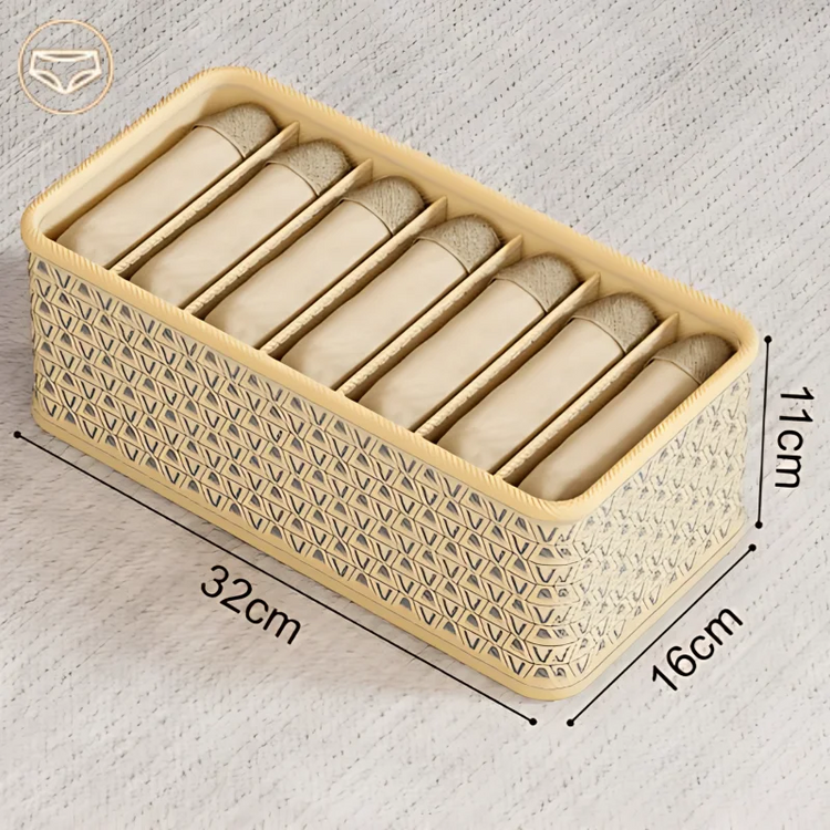 Magnifiques paniers de rangement pour sous-vêtements, chaussettes, soutien-gorges, leggings, t-shirts, chemisiers, et plus encore! Conception élégante, soignée et tendance. La livraison est offerte !