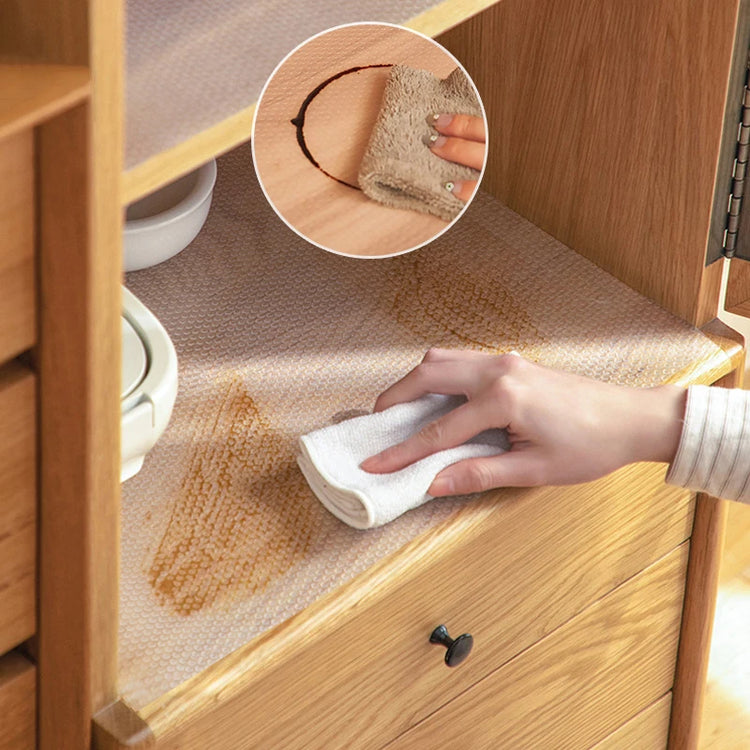 Tapis antidérapant réutilisable, doublure de tiroir et armoire, imperméable, résistant à l'humidité, découpable sur mesure, écologique et facile à nettoyer, parfait pour réfrigérateur et cuisine. La livraison prioritaire est offerte !