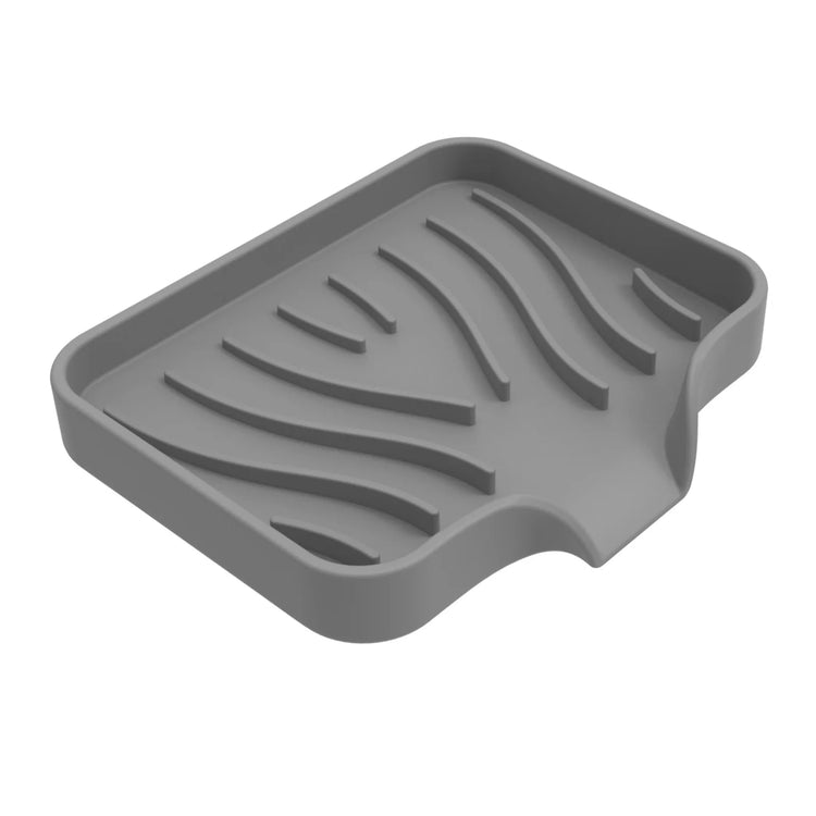 Porte-savon et porte-éponges en silicone avec système auto-drainant, anti-fondant et antidérapant, idéal pour salle de bain, baignoire et cuisine, matériaux durables et polyvalence accrue. La livraison est offerte !