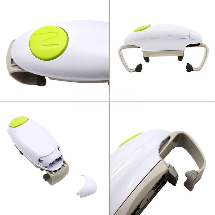 Ouvre-bocal électrique ergonomique et sécurisé, adaptable à diverses tailles de couvercles, fonctionnement économique et sans effort avec bouton poussoir, matériaux durables. La livraison est offerte !