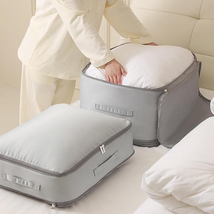 Housse de compression Premium peu encombrante, sacs de rangement pour vêtements et couvertures, ouverture supérieure, réutilisables, poignées renforcées, tissu satiné, polyvalents, sac haut de gamme. La livraison prioritaire est offerte !
