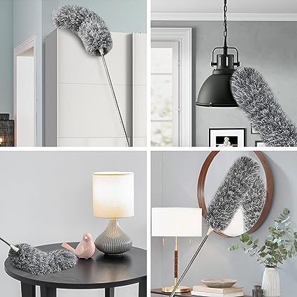 Plumeau extensible muni d'une tête flexible, manche télescopique jusqu'à 280cm. La livraison est offerte !