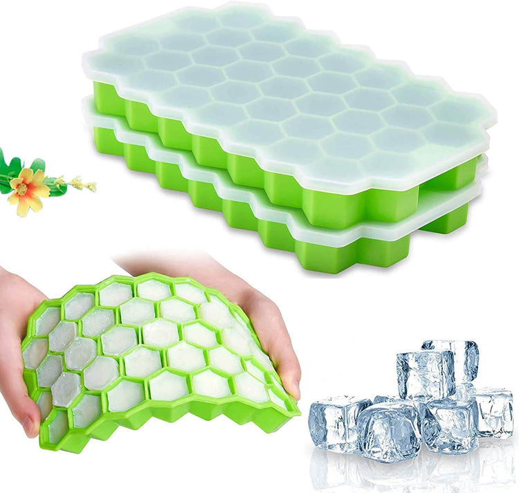 Bac à glaçons créatifs en silicone ultra souple de qualité alimentaire, avec couvercle, empilable et sans BPA. La livraison prioritaire est offerte!