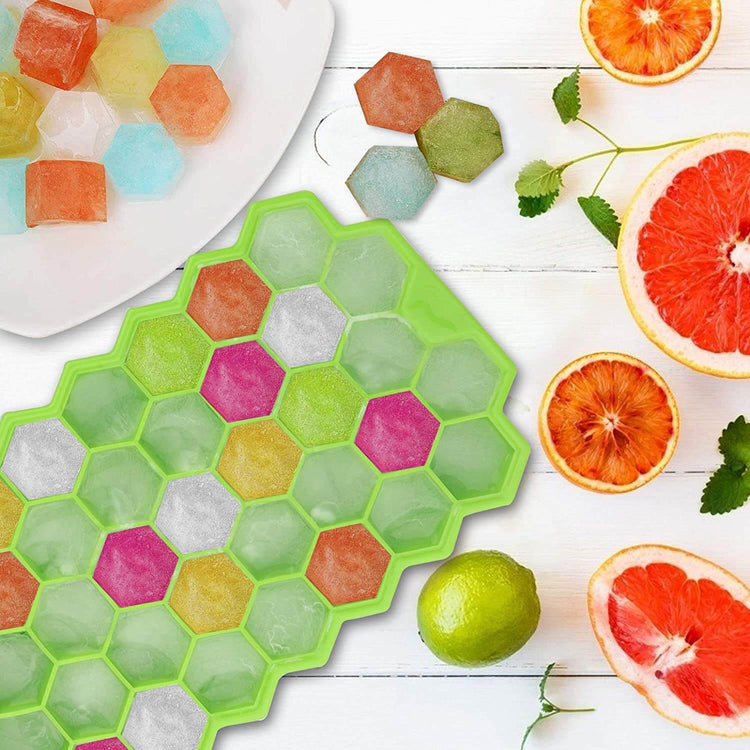 Bac à glaçons créatifs en silicone ultra souple de qualité alimentaire, avec couvercle, empilable et sans BPA. La livraison prioritaire est offerte!