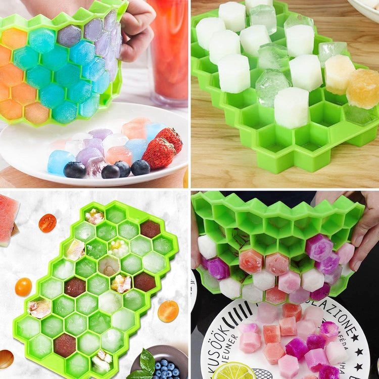 Bac à glaçons créatifs en silicone ultra souple de qualité alimentaire, avec couvercle, empilable et sans BPA. La livraison prioritaire est offerte!