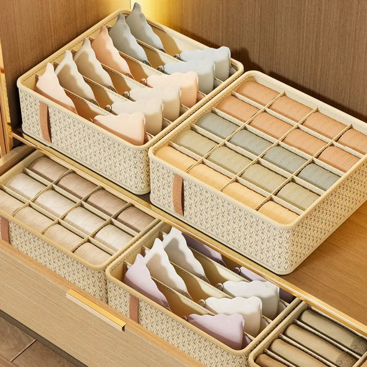Magnifiques paniers de rangement pour sous-vêtements, chaussettes, soutien-gorges, leggings, t-shirts, chemisiers, et plus encore! Conception élégante, soignée et tendance. La livraison est offerte !