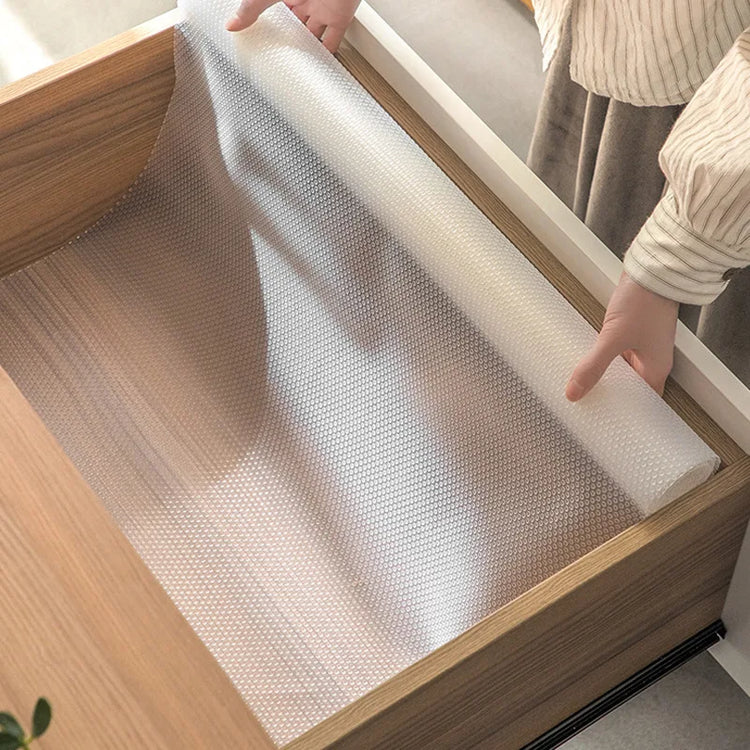 Tapis antidérapant réutilisable, doublure de tiroir et armoire, imperméable, résistant à l'humidité, découpable sur mesure, écologique et facile à nettoyer, parfait pour réfrigérateur et cuisine. La livraison prioritaire est offerte !