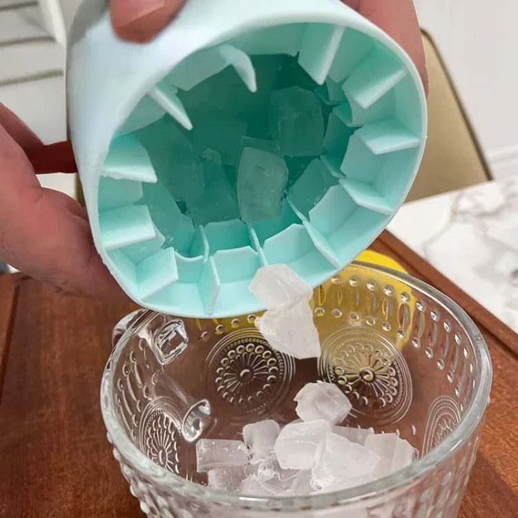 Bac à glaçons cylindrique en silicone avec couvercle scellé, démoulage facile, économise de l'espace, réutilisable et durable, idéal pour cocktails et desserts. La livraison prioritaire est offerte !