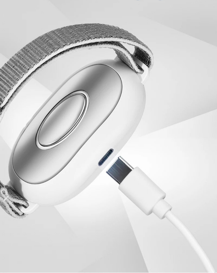 Appareil portatif d’aide au sommeil et anti-stress, 2 modes intelligents (sommeil profond & regain d’énergie), 20 niveaux de réglage personnalisables, sangle douce réglable, rechargeable USB. Livraison offerte !
