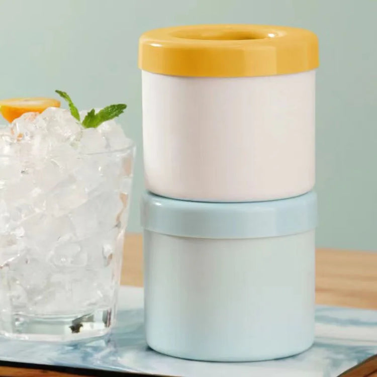 Bac à glaçons cylindrique en silicone avec couvercle scellé, démoulage facile, économise de l'espace, réutilisable et durable, idéal pour cocktails et desserts. La livraison prioritaire est offerte !