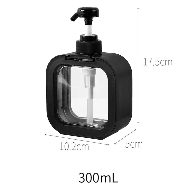 Superbes distributeurs de savon élégants et durables, au design tendance avec un corps transparent et noir, dotés de pompes anti-fuite robustes, écologiques, réutilisables et polyvalents pour la salle de bain et la cuisine. La livraison est offerte !