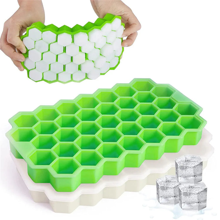 Bac à glaçons créatifs en silicone ultra souple de qualité alimentaire, avec couvercle, empilable et sans BPA. La livraison prioritaire est offerte!