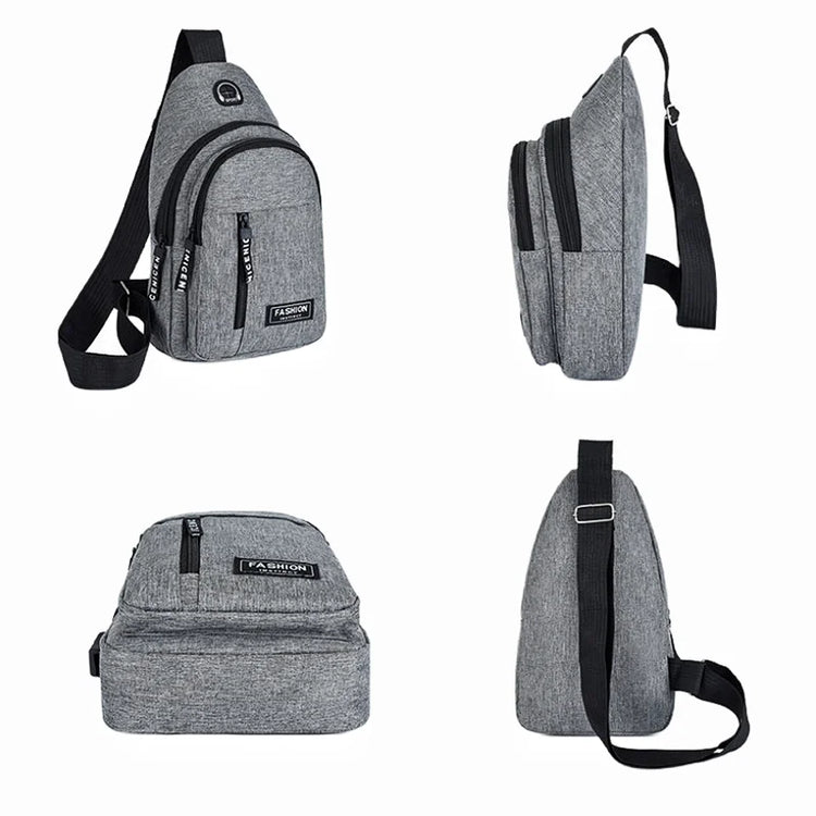 Sac de poitrine multifonction pour hommes en tissu Oxford, sac bandoulière décontracté et imperméable. La livraison prioritaire est offerte !