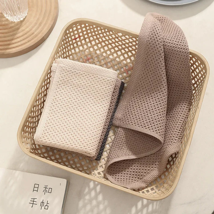 Magnifiques chiffons 100% coton gaufrés à nid d'abeille, serviettes à main ultra douce, ultra absorbante, ultra épaisse, 34x34cm. Design classique, élégant, finitions de première qualité. Produit Premium haut de gamme. La livraison est offerte !