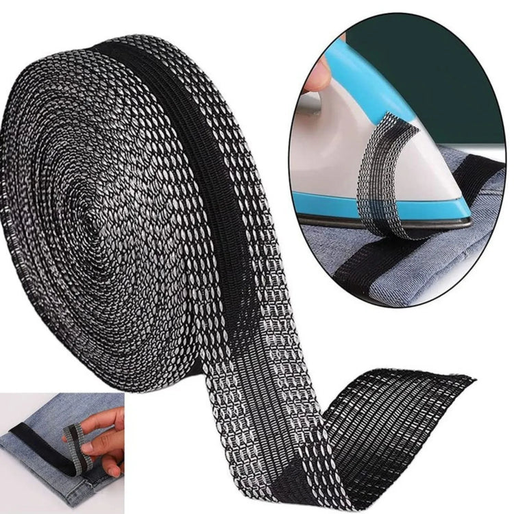 Bande thermocollante auto-adhésive pour raccourcir les pantalons – 5 mètres – Facile à poser au fer, tenue invisible, confortable, lavable, sans couture ni tailleur. Livraison prioritaire offerte !
