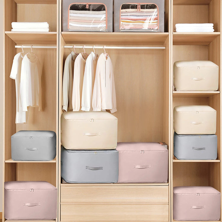Housse de compression Premium peu encombrante, sacs de rangement pour vêtements et couvertures, ouverture supérieure, réutilisables, poignées renforcées, tissu satiné, polyvalents, sac haut de gamme. La livraison prioritaire est offerte !