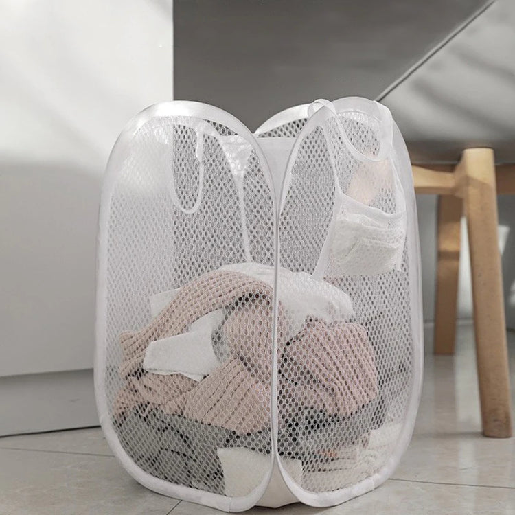 Joli panier à linge vertical pliable avec poche latérale, 46x30x30 cm, pour buanderie, camping, chambres d'enfants, léger, durable, avec poignées robustes pour un transport facile. La livraison prioritaire est offerte !