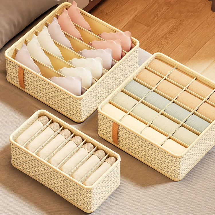 Magnifiques paniers de rangement pour sous-vêtements, chaussettes, soutien-gorges, leggings, t-shirts, chemisiers, et plus encore! Conception élégante, soignée et tendance. La livraison est offerte !