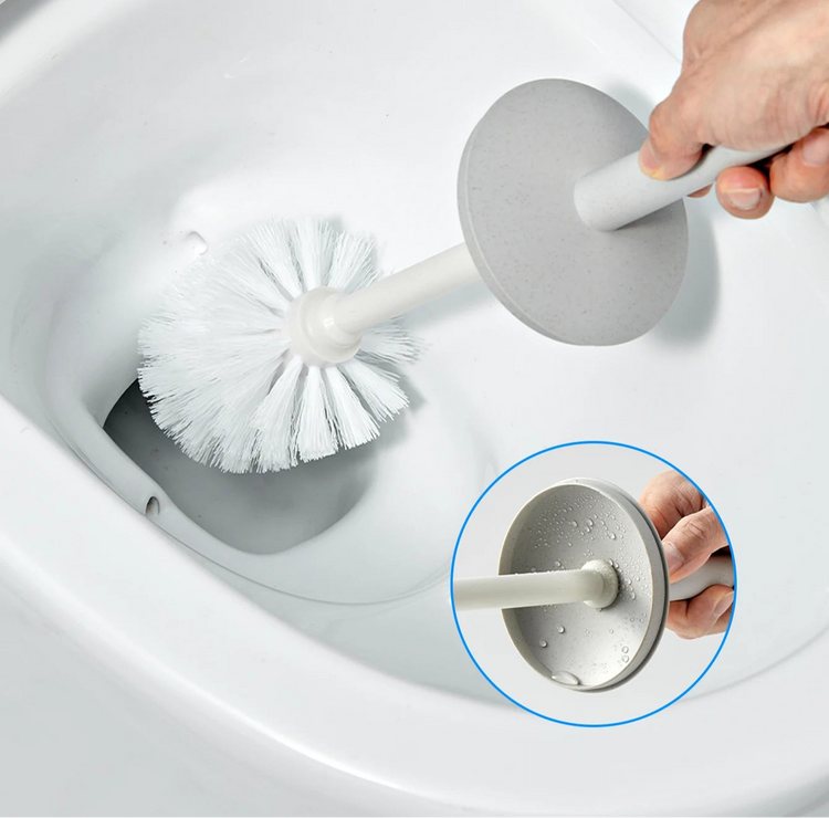 Magnifique brosse WC avec socle anti-goutte, tête amovible lavable à poils denses, poignée antidérapante confortable, base silicone antidérapante. La livraison prioritaire est offerte!