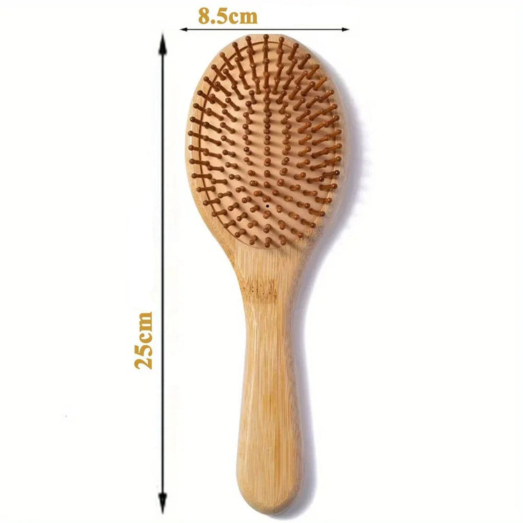 Lot de 4 brosses à cheveux en bambou naturel avec coussin d’air, démêlante antistatique, massage du cuir chevelu, prévient la casse et répartit les huiles naturelles – adaptée à tous types de cheveux, 4 brosses Premium. Livraison offerte !
