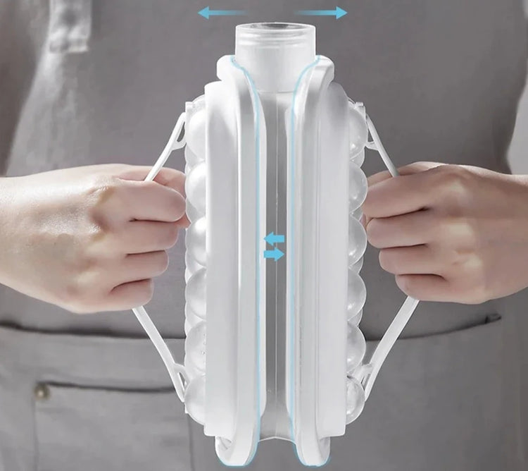 Bouteille à glaçons 2-en-1, moule à glaçons créatifs et bouteille d'eau sans BPA, couvercle anti-fuite, design compact et portable, idéale pour rafraîchir vos boissons en déplacement. La livraison prioritaire est offerte !