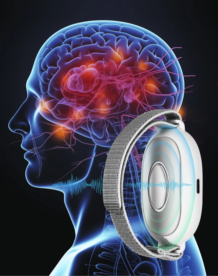 Appareil portatif d’aide au sommeil et anti-stress, 2 modes intelligents (sommeil profond & regain d’énergie), 20 niveaux de réglage personnalisables, sangle douce réglable, rechargeable USB. Livraison offerte !