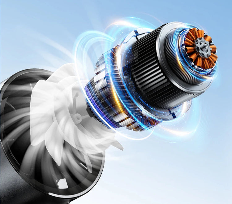 Puissant ventilateur portatif à main, batterie 4000 mAh, ventilateur rafraîchissant à 5 vitesses réglables, affichage digital. La livraison prioritaire est offerte !