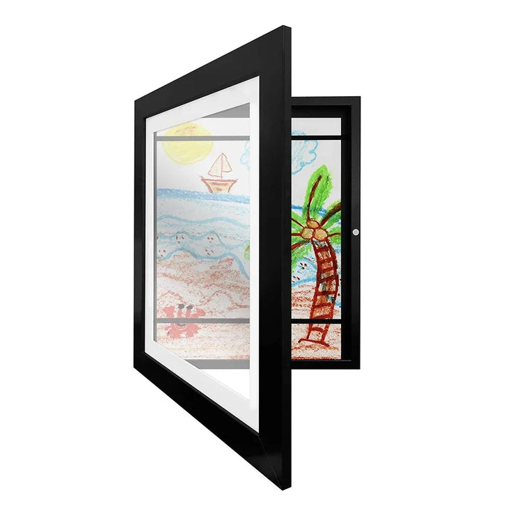 Fabuleux cadre artistique à rabat magnétique format A4 (34 x 25 cm), support de rangement mural pour photos, peintures, reproductions, souvenirs, dessins d’enfants, jusqu’à 100 images. Livraison prioritaire offerte !