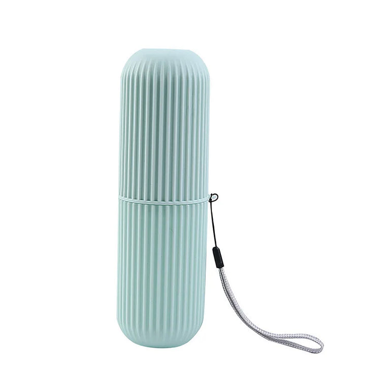 Superbe étui pour brosse à dents et dentifrice, boîtier de protection de voyage ou camping, protège de la saleté et des chocs, 2 gobelets de rinçage. La livraison prioritaire est offerte !