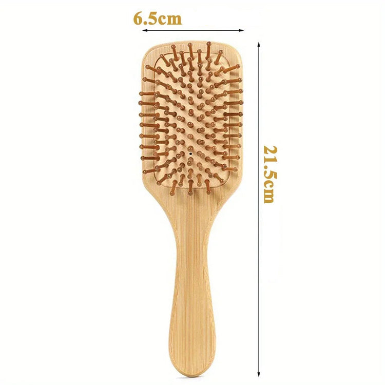 Lot de 4 brosses à cheveux en bambou naturel avec coussin d’air, démêlante antistatique, massage du cuir chevelu, prévient la casse et répartit les huiles naturelles – adaptée à tous types de cheveux, 4 brosses Premium. Livraison offerte !