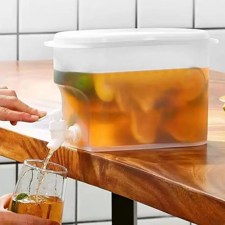 Distributeur de boissons pour réfrigérateur 3,5 L, grande capacité, carafe d’eau froide avec robinet, idéal pour boissons glacées. La livraison prioritaire est offerte !