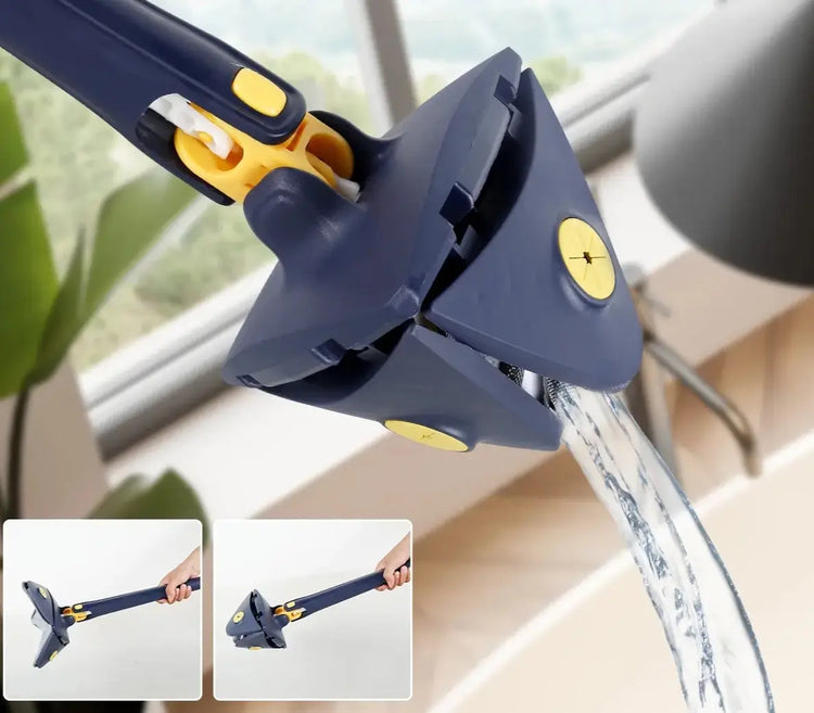 Ingénieuse serpillière rotative à 360°, pliable et téléscopique, avec 3 chiffons en microfibre ultra-épais. La livraison est offerte.