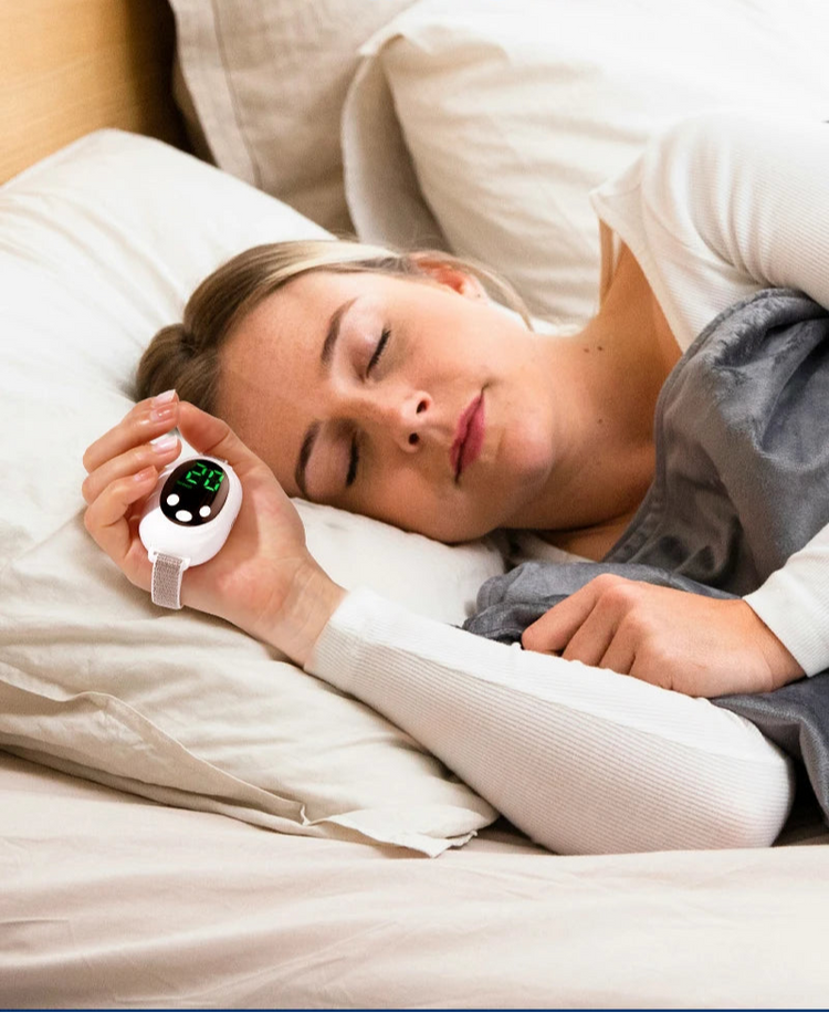 Appareil portatif d’aide au sommeil et anti-stress, 2 modes intelligents (sommeil profond & regain d’énergie), 20 niveaux de réglage personnalisables, sangle douce réglable, rechargeable USB. Livraison offerte !