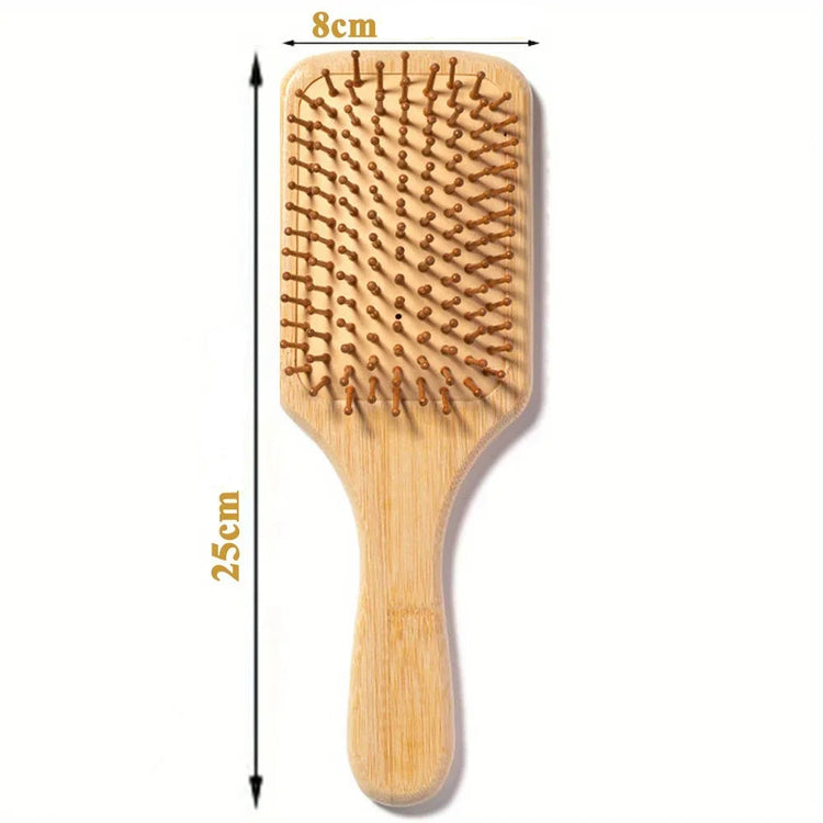 Lot de 4 brosses à cheveux en bambou naturel avec coussin d’air, démêlante antistatique, massage du cuir chevelu, prévient la casse et répartit les huiles naturelles – adaptée à tous types de cheveux, 4 brosses Premium. Livraison offerte !