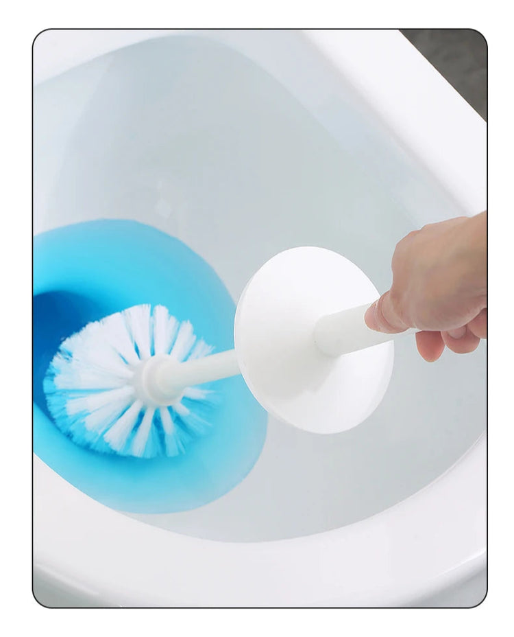 Magnifique brosse WC avec socle anti-goutte, tête amovible lavable à poils denses, poignée antidérapante confortable, base silicone antidérapante. La livraison prioritaire est offerte!