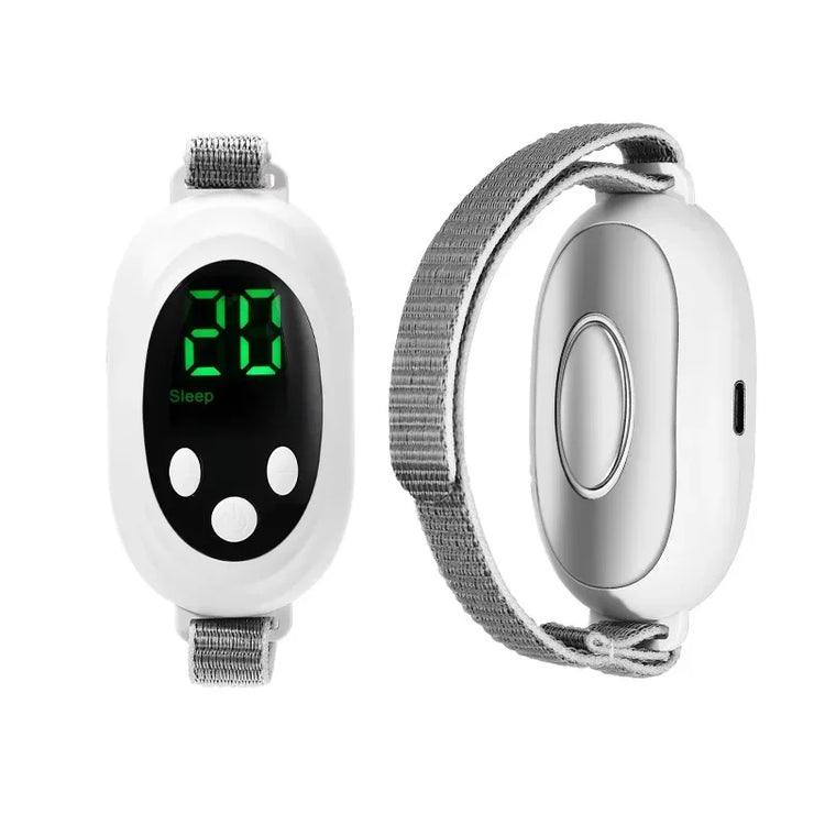 Appareil portatif d’aide au sommeil et anti-stress, 2 modes intelligents (sommeil profond & regain d’énergie), 20 niveaux de réglage personnalisables, sangle douce réglable, rechargeable USB. Livraison offerte !