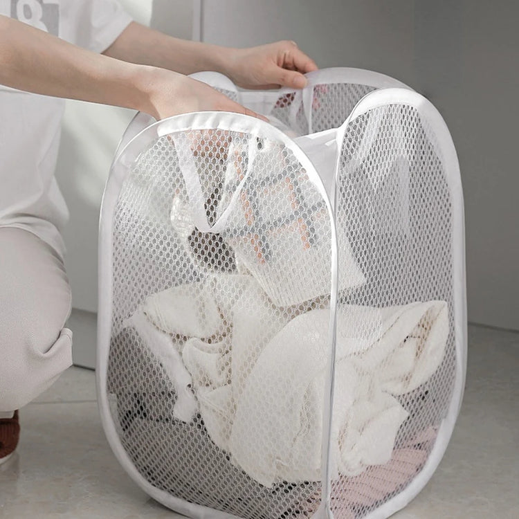 Joli panier à linge vertical pliable avec poche latérale, 46x30x30 cm, pour buanderie, camping, chambres d'enfants, léger, durable, avec poignées robustes pour un transport facile. La livraison prioritaire est offerte !