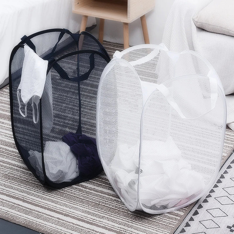 Joli panier à linge vertical pliable avec poche latérale, 46x30x30 cm, pour buanderie, camping, chambres d'enfants, léger, durable, avec poignées robustes pour un transport facile. La livraison prioritaire est offerte !