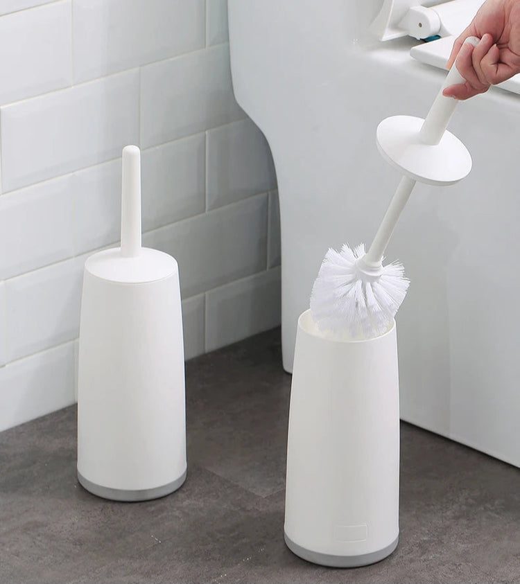 Magnifique brosse WC avec socle anti-goutte, tête amovible lavable à poils denses, poignée antidérapante confortable, base silicone antidérapante. La livraison prioritaire est offerte!