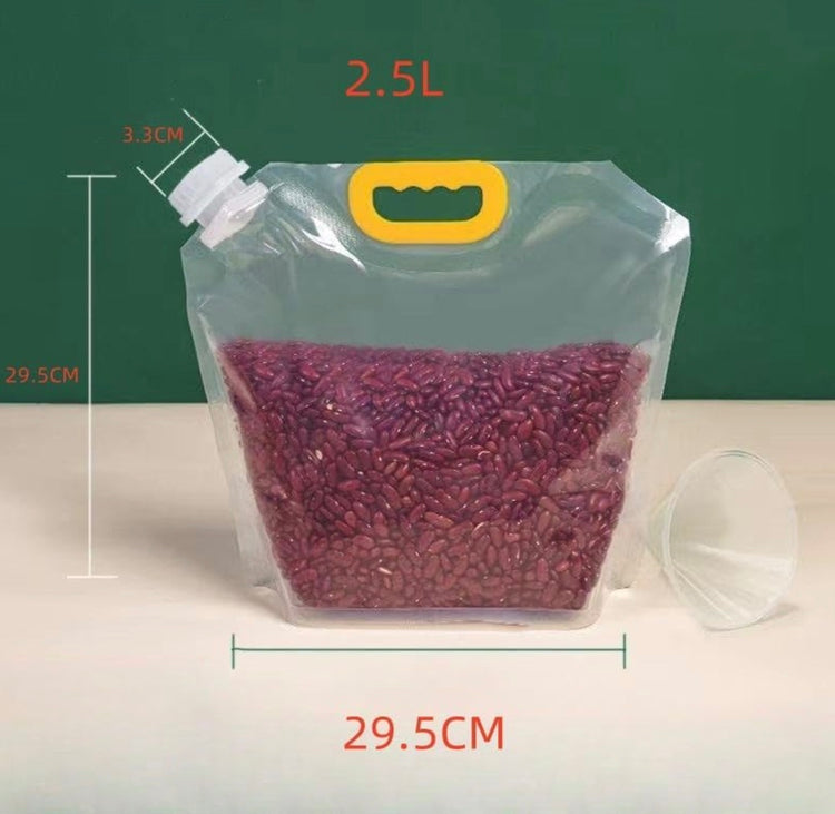 Sacs de stockage de nourriture hermétiques, réutilisables et sans BPA avec poignée et capuchon, résistants à l'humidité, économes en espace, transparents et écologiques, parfaits pour aliments et liquides. La livraison prioritaire est offerte !