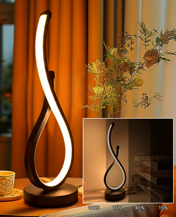 Magnifique lampe de table LED au design Art Déco – Intensité réglable – Éclairage d’ambiance avec 3 niveaux de blancs. La livraison prioritaire est offerte !