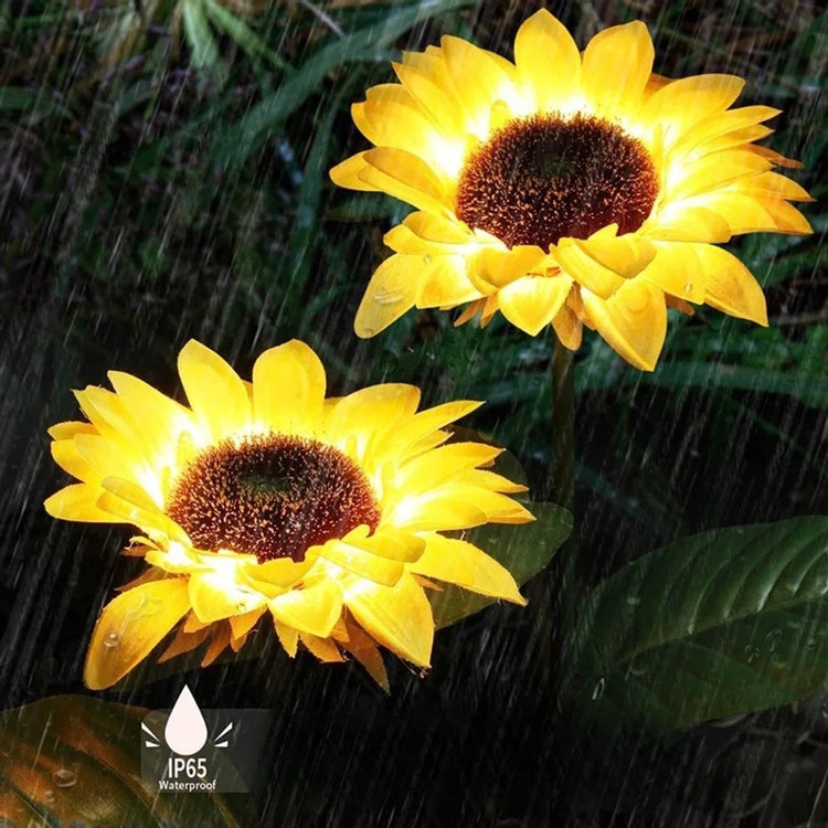 Magnifiques lampes solaires tournesols pour jardin, charme naturel et lumineux, matériaux étanches IP65, activation automatique, parfaites pour décorer jardins et terrasses. La livraison prioritaire est offerte !