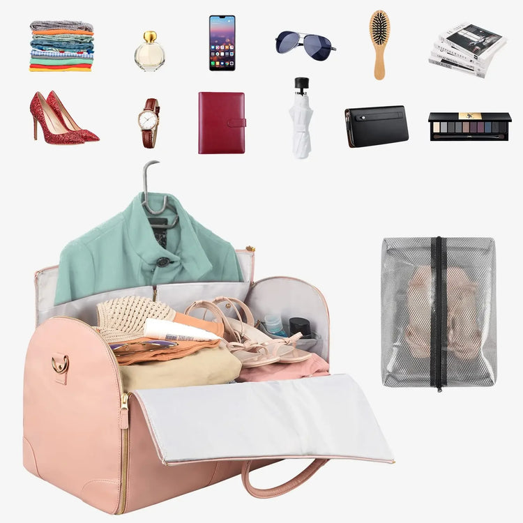 Ingénieux sac de voyage Premium transformable en housse, nombreux compartiments, ultra-léger, résistant à l'usure, format idéal de 52 cm, ergonomique avec bandoulière. La livraison prioritaire est offerte !