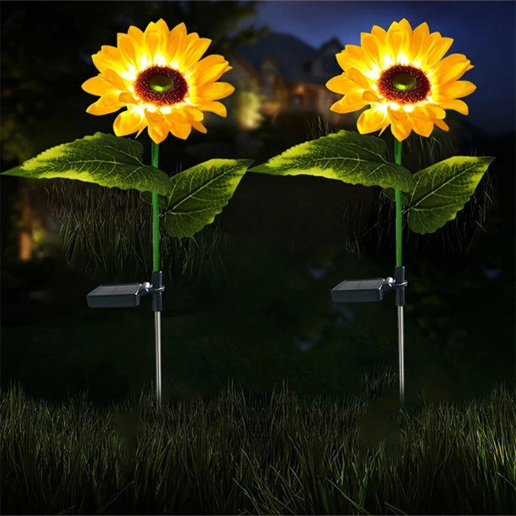 Magnifiques lampes solaires tournesols pour jardin, charme naturel et lumineux, matériaux étanches IP65, activation automatique, parfaites pour décorer jardins et terrasses. La livraison prioritaire est offerte !