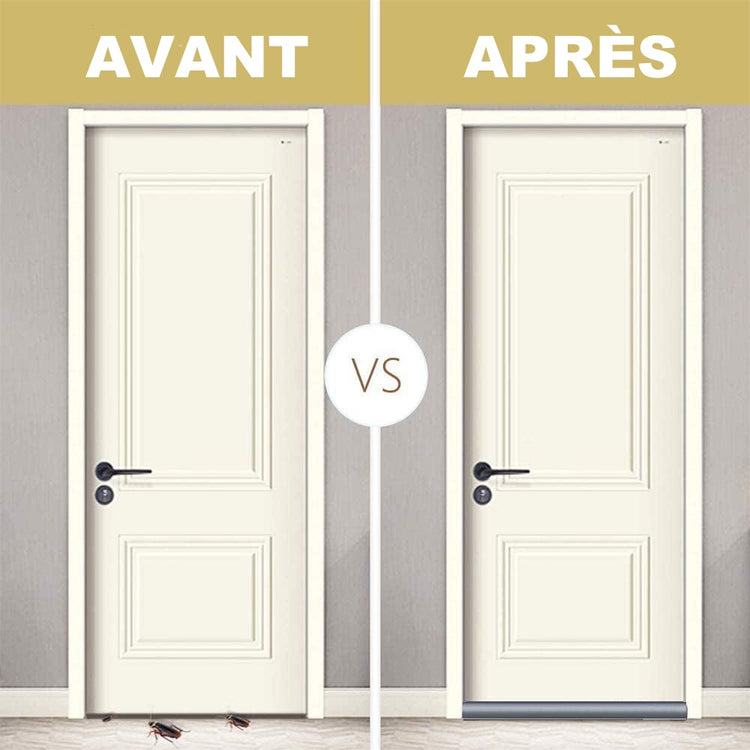 Ingénieux coupe-froid, économisez de l’argent et du chauffage. Bas de porte/fenêtre isolant, également anti bruit et coupe-vent, 93 cm à découper selon vos besoins. Qualité Premium. La livraison est offerte!