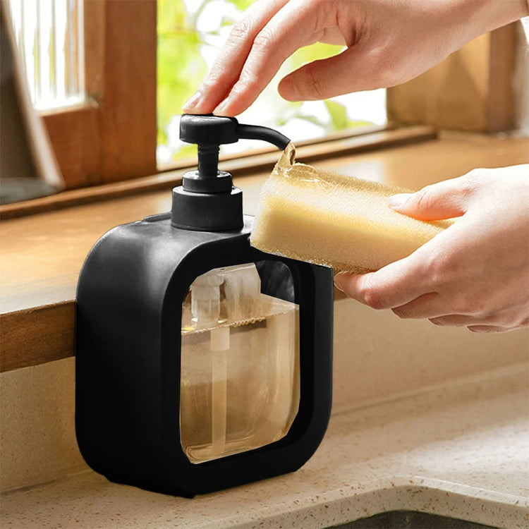 Superbes distributeurs de savon élégants et durables, au design tendance avec un corps transparent et noir, dotés de pompes anti-fuite robustes, écologiques, réutilisables et polyvalents pour la salle de bain et la cuisine. La livraison est offerte !