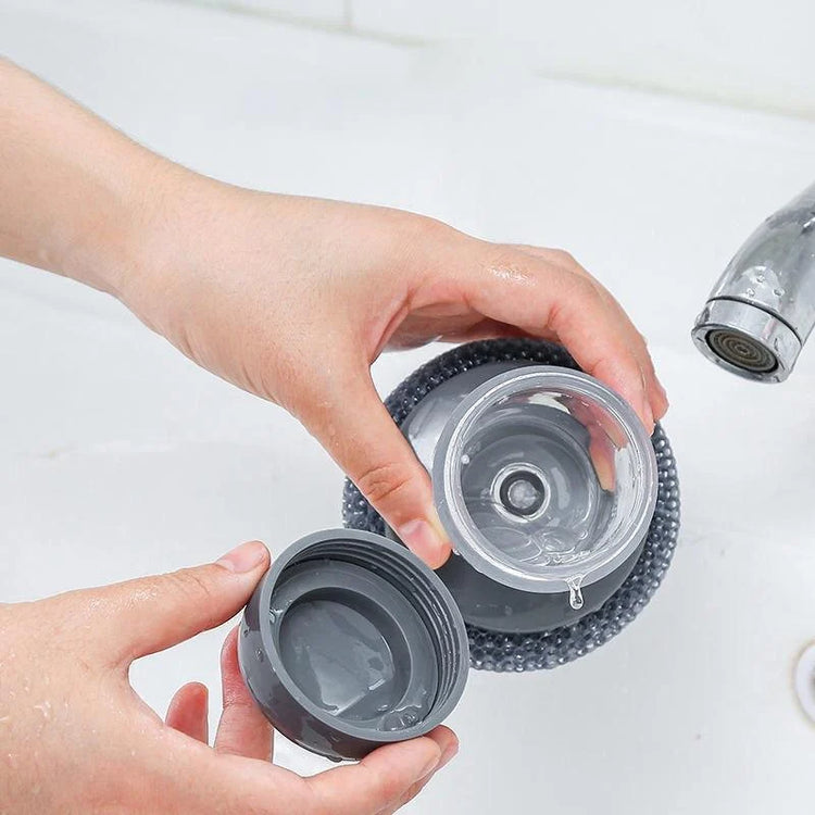 Brosse de cuisine avec distributeur de savon intégré. La livraison est offerte !