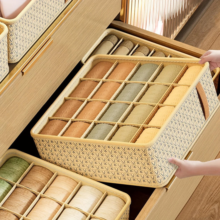 Magnifiques paniers de rangement pour sous-vêtements, chaussettes, soutien-gorges, leggings, t-shirts, chemisiers, et plus encore! Conception élégante, soignée et tendance. La livraison est offerte !