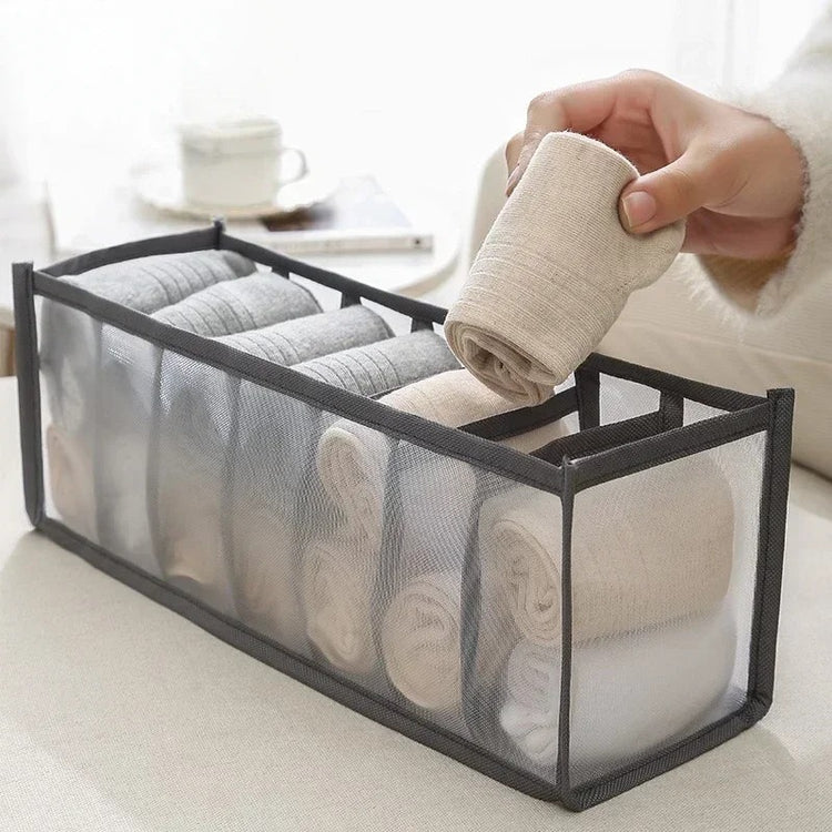Jolis paniers cendrés pour sous-vêtements et bas, utilisations multiples, pratiques et lavables. La livraison est offerte!