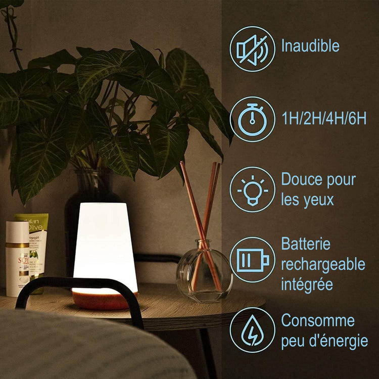 Ingénieuse lampe magique, 5 niveaux de lumière blanche chaude, 13 couleurs, luminosité réglable, 256 ambiances, télécommande, en mode batterie rechargeable ou branchée via USB. Voilà la petite lampe parfaite. La livraison est offerte !